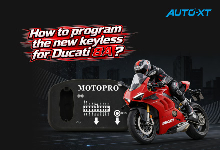 ​Ducati with new keyless 8A type ,all key lost !  Use motopro programming new key with keyless