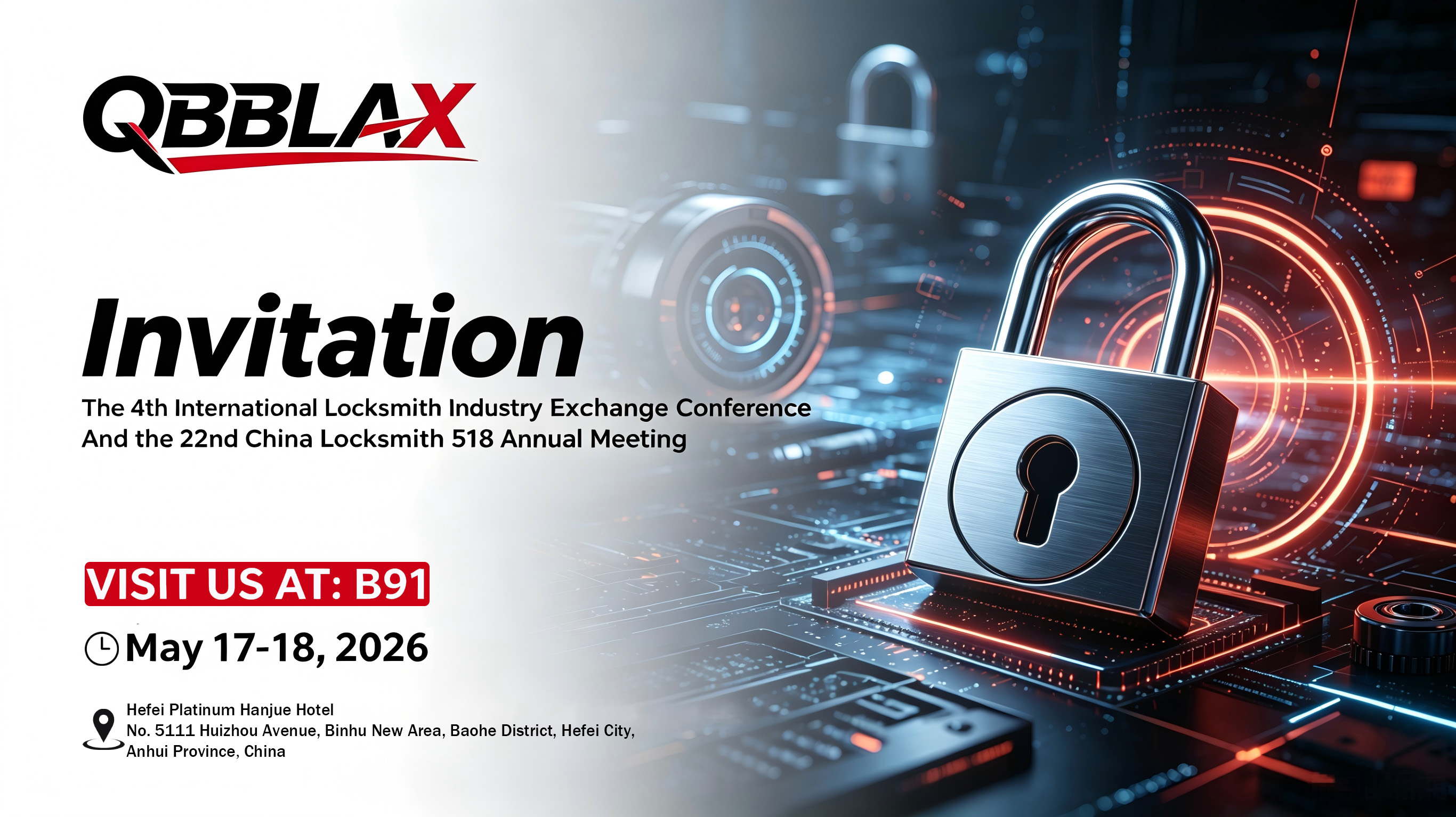 Invitation for China 518 Locksmith Exhibition